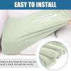 imageSmiry Waterproof Couch Cushion Covers Stretch Jacquard Thick Sofa Cushion Covers Washable Seat Slipcover Elastic Furniture Protector for Pets Kid 2PC CamelGreen