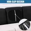 imageSmiry Waterproof Couch Cushion Covers Stretch Jacquard Thick Sofa Cushion Covers Washable Seat Slipcover Elastic Furniture Protector for Pets Kid 2PC CamelBlack