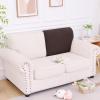 imageSmiry Waterproof Couch Cushion Covers Stretch Jacquard Thick Sofa Cushion Covers Washable Seat Slipcover Elastic Furniture Protector for Pets Kid 2PC CamelChocolate