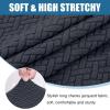 imageSmiry Waterproof Couch Cushion Covers Stretch Jacquard Thick Sofa Cushion Covers Washable Seat Slipcover Elastic Furniture Protector for Pets Kid 2PC CamelDark Grey