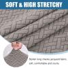 imageSmiry Waterproof Couch Cushion Covers Stretch Jacquard Thick Sofa Cushion Covers Washable Seat Slipcover Elastic Furniture Protector for Pets Kid 2PC CamelTaupe