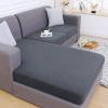 imageSmiry Waterproof Couch Cushion Covers Stretch Jacquard Thick Sofa Cushion Covers Washable Seat Slipcover Elastic Furniture Protector for Pets Kid 2PC CamelGrey