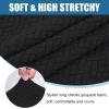 imageSmiry Waterproof Couch Cushion Covers Stretch Jacquard Thick Sofa Cushion Covers Washable Seat Slipcover Elastic Furniture Protector for Pets Kid 2PC CamelBlack