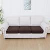 imageSmiry Waterproof Couch Cushion Covers Stretch Jacquard Thick Sofa Cushion Covers Washable Seat Slipcover Elastic Furniture Protector for Pets Kid 2PC CamelChocolate