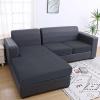 imageSmiry Waterproof Couch Cushion Covers Stretch Jacquard Thick Sofa Cushion Covers Washable Seat Slipcover Elastic Furniture Protector for Pets Kid 2PC CamelDark Grey