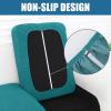imageSmiry Waterproof Couch Cushion Covers Stretch Jacquard Thick Sofa Cushion Covers Washable Seat Slipcover Elastic Furniture Protector for Pets Kid 2PC CamelPeacock Green