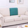 imageSmiry Waterproof Couch Cushion Covers Stretch Jacquard Thick Sofa Cushion Covers Washable Seat Slipcover Elastic Furniture Protector for Pets Kid 2PC CamelPeacock Green