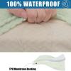 imageSmiry Waterproof Couch Cushion Covers Stretch Jacquard Thick Sofa Cushion Covers Washable Seat Slipcover Elastic Furniture Protector for Pets Kid 2PC CamelGreen