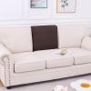 imageSmiry Waterproof Couch Cushion Covers Stretch Jacquard Thick Sofa Cushion Covers Washable Seat Slipcover Elastic Furniture Protector for Pets Kid 2PC CamelChocolate
