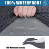 imageSmiry Waterproof Couch Cushion Covers Stretch Jacquard Thick Sofa Cushion Covers Washable Seat Slipcover Elastic Furniture Protector for Pets Kid 2PC CamelDark Grey