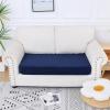 imageSmiry Waterproof Couch Cushion Covers Stretch Jacquard Thick Sofa Cushion Covers Washable Seat Slipcover Elastic Furniture Protector for Pets Kid 2PC CamelNavy