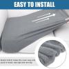 imageSmiry Waterproof Couch Cushion Covers Stretch Jacquard Thick Sofa Cushion Covers Washable Seat Slipcover Elastic Furniture Protector for Pets Kid 2PC CamelLight Grey