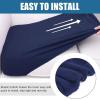 imageSmiry Waterproof Couch Cushion Covers Stretch Jacquard Thick Sofa Cushion Covers Washable Seat Slipcover Elastic Furniture Protector for Pets Kid 2PC CamelNavy
