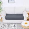 imageSmiry Waterproof Couch Cushion Covers Stretch Jacquard Thick Sofa Cushion Covers Washable Seat Slipcover Elastic Furniture Protector for Pets Kid 2PC CamelGrey