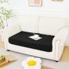 imageSmiry Waterproof Couch Cushion Covers Stretch Sofa Covers for 3 Cushion Couch Washable Sofa Slipcover Elastic Furniture Protector for Pets Kids 3 Pack BlackBlack