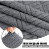 imageSmiry Waterproof Couch Cushion Covers Stretch Sofa Covers for 3 Cushion Couch Washable Sofa Slipcover Elastic Furniture Protector for Pets Kids 3 Pack BlackGrey