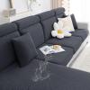 imageSmiry Waterproof Couch Cushion Covers Stretch Jacquard Thick Sofa Cushion Covers Washable Seat Slipcover Elastic Furniture Protector for Pets Kid 2PC CamelDark Grey