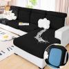 imageSmiry Waterproof Couch Cushion Covers Stretch Sofa Covers for 3 Cushion Couch Washable Sofa Slipcover Elastic Furniture Protector for Pets Kids 3 Pack BlackBlack