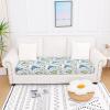 imageSmiry Printed Couch Cushion Covers Stretch Soft Couch Covers for Sofa Washable NonSlip Sofa Slipcover Furniture Protector for Indoor and Outdoor Medium BeigeLight Green