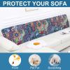imageSmiry Printed Couch Cushion Covers Stretch Soft Couch Covers for Sofa Washable NonSlip Sofa Slipcover Furniture Protector for Indoor and Outdoor Medium BeigeBlue Green