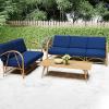 imageSmiry Printed Couch Cushion Covers Stretch Soft Couch Covers for Sofa Washable NonSlip Sofa Slipcover Furniture Protector for Indoor and Outdoor Medium BeigeNavy