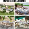imageSmiry Rectangle Picnic Table Cover Waterproof Elastic Fitted Camping Tablecloths for 6 Foot Tables Wipeable Flannel Backed Vinyl Tablecloth Protector for Indoor Outdoor Blue 30x72 InchesGrey