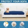 imageSmiry Printed Couch Cushion Covers Stretch Soft Couch Covers for Sofa Washable NonSlip Sofa Slipcover Furniture Protector for Indoor and Outdoor 3 Pack BeigeNavy