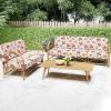 imageSmiry Printed Couch Cushion Covers Stretch Soft Couch Covers for Sofa Washable NonSlip Sofa Slipcover Furniture Protector for Indoor and Outdoor 3 Pack BeigeOrange