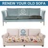 imageSmiry Printed Couch Cushion Covers Stretch Soft Couch Covers for Sofa Washable NonSlip Sofa Slipcover Furniture Protector for Indoor and Outdoor 3 Pack BeigeOrange
