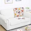 imageSmiry Printed Couch Cushion Covers Stretch Soft Couch Covers for Sofa Washable NonSlip Sofa Slipcover Furniture Protector for Indoor and Outdoor 3 Pack BeigeOrange