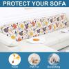 imageSmiry Printed Couch Cushion Covers Stretch Soft Couch Covers for Sofa Washable NonSlip Sofa Slipcover Furniture Protector for Indoor and Outdoor 3 Pack BeigeOrange
