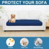 imageSmiry Printed Couch Cushion Covers Stretch Soft Couch Covers for Sofa Washable NonSlip Sofa Slipcover Furniture Protector for Indoor and Outdoor 3 Pack BeigeNavy