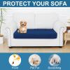 imageSmiry Printed Couch Cushion Covers Stretch Soft Couch Covers for Sofa Washable NonSlip Sofa Slipcover Furniture Protector for Indoor and Outdoor 3 Pack BeigeNavy
