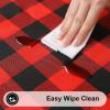 imageSmiry Rectangle Picnic Table Cloth Elastic Waterproof Fitted Vinyl Tablecloth for 6 FT Tables Flannel Backed Buffalo Plaid Table Covers for Dining Camping Outdoor Black and White 30quot x 72quotRed and Black