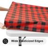 imageSmiry Rectangle Picnic Table Cloth Elastic Waterproof Fitted Vinyl Tablecloth for 6 FT Tables Flannel Backed Buffalo Plaid Table Covers for Dining Camping Outdoor Black and White 30quot x 72quotRed and Black