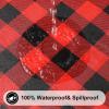 imageSmiry Rectangle Picnic Table Cloth Elastic Waterproof Fitted Vinyl Tablecloth for 6 FT Tables Flannel Backed Buffalo Plaid Table Covers for Dining Camping Outdoor Black and White 30quot x 72quotRed and Black