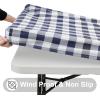 imageSmiry Rectangle Picnic Table Cloth Elastic Waterproof Fitted Vinyl Tablecloth for 6 FT Tables Flannel Backed Buffalo Plaid Table Covers for Dining Camping Outdoor Black and White 30quot x 72quotNavy and White