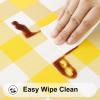imageSmiry Rectangle Picnic Table Cloth Elastic Waterproof Fitted Vinyl Tablecloth for 6 FT Tables Flannel Backed Buffalo Plaid Table Covers for Dining Camping Outdoor Black and White 30quot x 72quotYellow and White