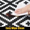 imageSmiry Rectangle Picnic Table Cloth Waterproof Elastic Fitted Outdoor Tablecloths for 6 Foot Tables Wipeable Flannel Backed Vinyl Table Cover for Camping Dining and Indoor 30quotx72quot GreyBlack