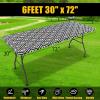 imageSmiry Rectangle Picnic Table Cloth Waterproof Elastic Fitted Outdoor Tablecloths for 6 Foot Tables Wipeable Flannel Backed Vinyl Table Cover for Camping Dining and Indoor 30quotx72quot GreyBlack