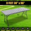 imageSmiry Rectangle Picnic Table Cloth Waterproof Elastic Fitted Outdoor Tablecloths for 6 Foot Tables Wipeable Flannel Backed Vinyl Table Cover for Camping Dining and Indoor 30quotx72quot GreyGrey