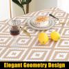 imageSmiry Rectangle Picnic Table Cloth Waterproof Elastic Fitted Outdoor Tablecloths for 6 Foot Tables Wipeable Flannel Backed Vinyl Table Cover for Camping Dining and Indoor 30quotx72quot GreyKhaki