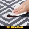 imageSmiry Rectangle Picnic Table Cloth Waterproof Elastic Fitted Outdoor Tablecloths for 6 Foot Tables Wipeable Flannel Backed Vinyl Table Cover for Camping Dining and Indoor 30quotx72quot GreyGrey