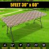 imageSmiry Rectangle Picnic Table Cloth Waterproof Elastic Fitted Outdoor Tablecloths for 6 Foot Tables Wipeable Flannel Backed Vinyl Table Cover for Camping Dining and Indoor 30quotx72quot GreyCoffee