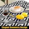 imageSmiry Rectangle Picnic Table Cloth Waterproof Elastic Fitted Outdoor Tablecloths for 6 Foot Tables Wipeable Flannel Backed Vinyl Table Cover for Camping Dining and Indoor 30quotx72quot GreyBlack
