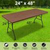 imageSmiry Rectangle Picnic Table Cloth Waterproof Elastic Fitted Outdoor Tablecloths for 6 Foot Tables Wipeable Flannel Backed Vinyl Table Cover for Camping Dining and Indoor 30quotx72quot GreyBrown