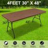 imageSmiry Rectangle Picnic Table Cloth Waterproof Elastic Fitted Outdoor Tablecloths for 6 Foot Tables Wipeable Flannel Backed Vinyl Table Cover for Camping Dining and Indoor 30quotx72quot GreyBrown
