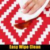 imageSmiry Rectangle Picnic Table Cloth Waterproof Elastic Fitted Outdoor Tablecloths for 6 Foot Tables Wipeable Flannel Backed Vinyl Table Cover for Camping Dining and Indoor 30quotx72quot GreyRed