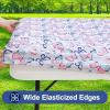 imageSmiry Rectangle Picnic Table Cloth Waterproof Elastic Fitted Outdoor Tablecloths for 6 Foot Tables Wipeable Flannel Backed Vinyl Table Cover for Camping Dining and Indoor 30quotx72quot GreyPink