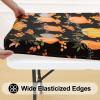 imageSmiry Rectangle Picnic Table Cloth Waterproof Elastic Fitted Outdoor Tablecloths for 6 Foot Tables Wipeable Flannel Backed Vinyl Table Cover for Camping Dining and Indoor 30quotx72quot GreyBlack  Yellow